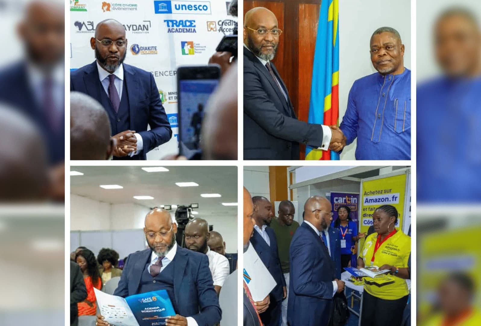 Le Ministre Djos LUYEYE NDOKOLO à la 8ᵉ édition du Salon Africain de l'Entrepreneuriat (SAFE) à Abidjan